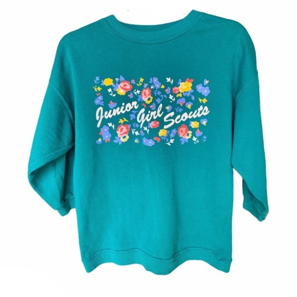 Girl Scouts Vtg y2k Crewneck Floral Pullover 10